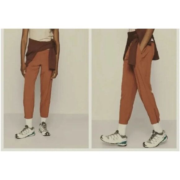 Athleta 533443-05 Women's Sz 8 Brown Brooklyn Heights Hi-Rise Jogger Pants - Picture 1 of 12